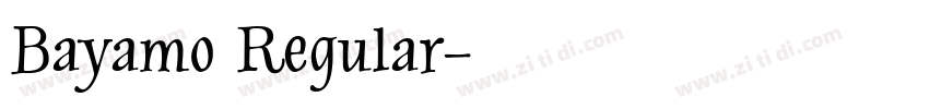 Bayamo Regular字体转换